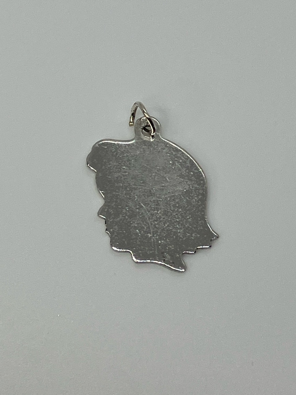 Vtg 925 Silhouette Portrait Boy or Girl Sterling Silver Charm